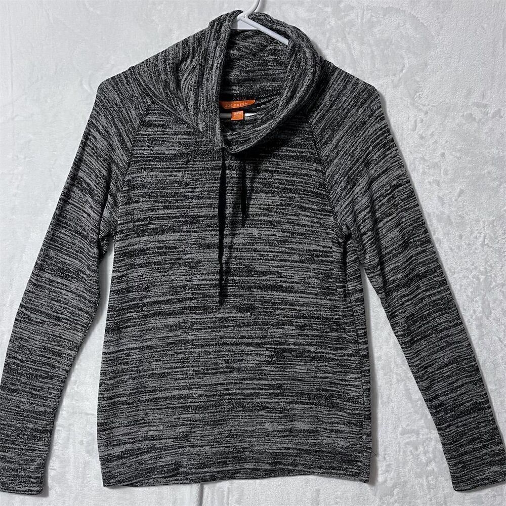 Joe Fresh Women's Cowl Neck Hoodie Gray XS Long Sleeve Casual Top